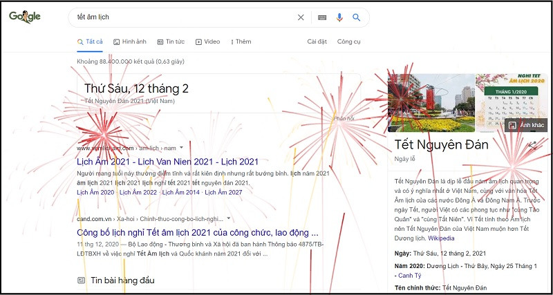 Facebook đổi logo trâu vàng và cành đào đón Tết, Google bắn pháo hoa tưng bừng ảnh 4
