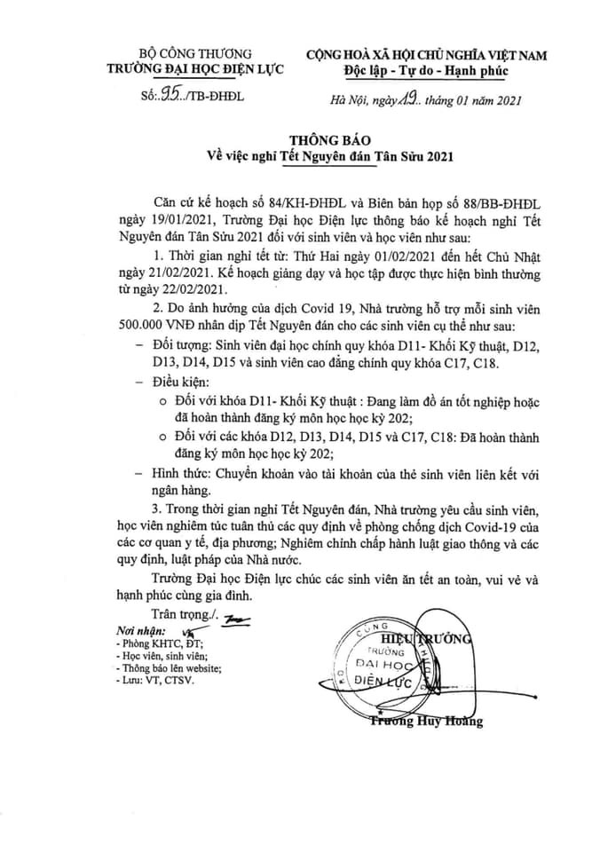 “Trường người ta” lì xì mỗi sinh viên 500.000 đồng, chuyển thẳng vào tài khoản ngân hàng ảnh 2