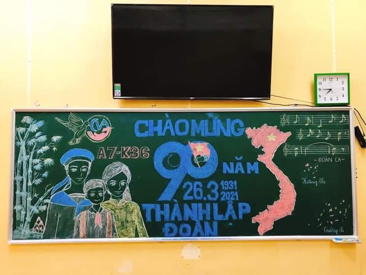 Sôi động Tháng Thanh niên: Hội học sinh đua nhau khoe màn trang trí bảng cực đẹp ảnh 3