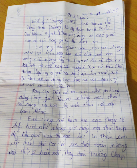 An Giang: Nữ sinh lớp 10 để lại “thư tuyệt mệnh” rồi tự tử vì bị nhà trường xử lý kỷ luật? ảnh 1