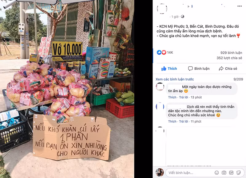 Quầy tạp hoá miễn phí mì tôm, gạo cho người dân mùa dịch: "Nếu khó khăn cứ lấy một phần" ảnh 1