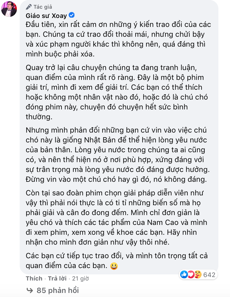 “Giáo sư Xoay” nhận về hàng loạt tranh cãi trái chiều khi đăng bài ủng hộ phim “Cậu Vàng“ ảnh 3