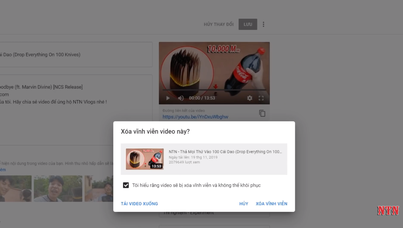 YouTuber NTN làm vlog tự tay xóa các video vô bổ: “Ai trong chúng ta cũng đều có sai lầm“ ảnh 2