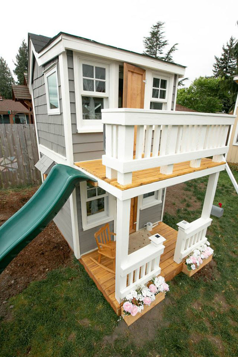 Xúc động ông bố trẻ tự tay xây ngôi nhà cổ tích với đầy đủ tiện nghi tặng con gái ảnh 2