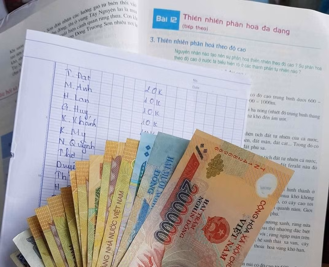 Lớp học góp tiền ăn sáng để ủng hộ miền Trung: Một miếng khi đói bằng một gói khi no ảnh 5