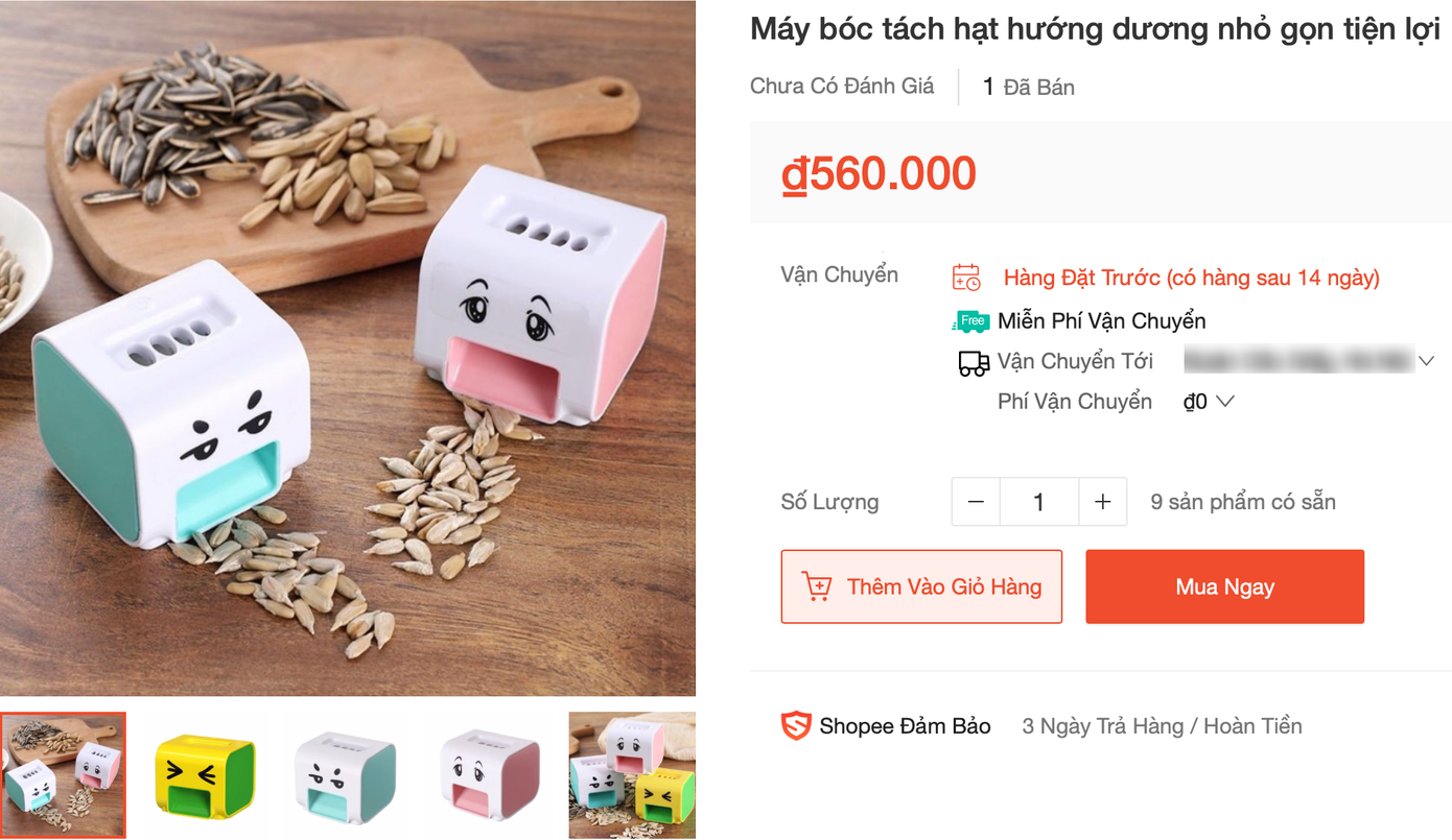 Hí hửng lên mạng mua máy bóc vỏ hạt hướng dương tự động, liệu có “thần thánh” như quảng cáo? ảnh 2