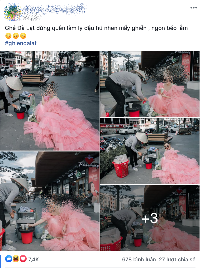 Bài đăng của P.T trong một group về du lịch thu hút sự chú ý của cộng đồng mạng. (Ảnh chụp màn hình) “Lên đồ” đi ăn tàu hũ như Lý Nhã Kỳ dự Cannes, cô gái khiến netizen mắt tròn mắt dẹt ảnh 1