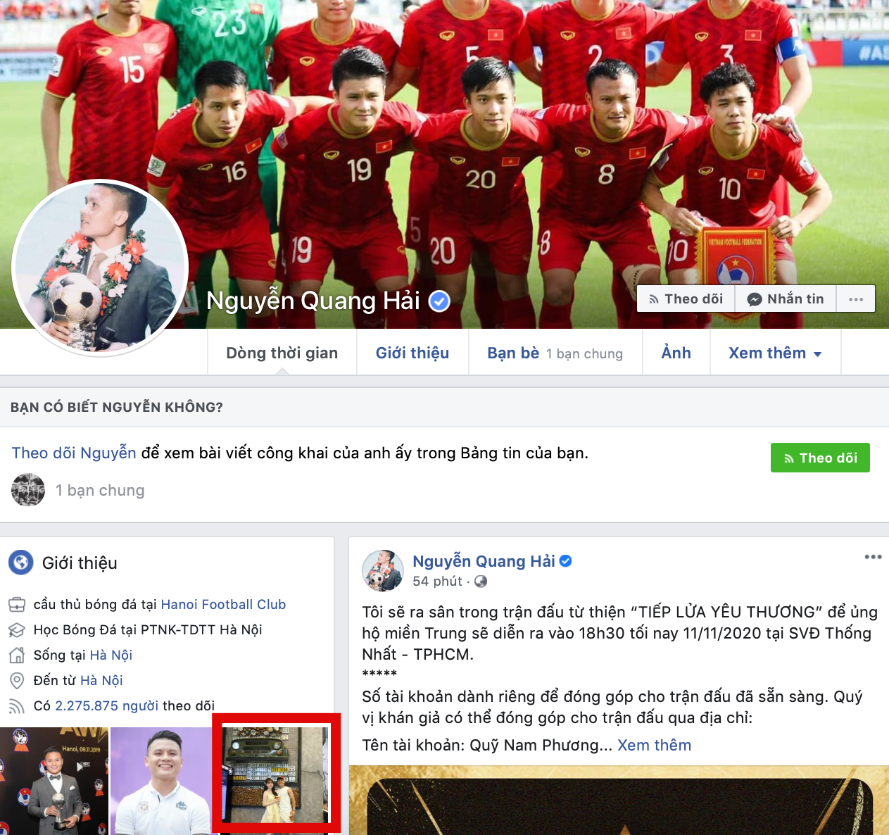 Sau 10 ngày xác nhận chia tay Huỳnh Anh, Facebook Quang Hải lại có động thái “lạ lùng” này ảnh 2