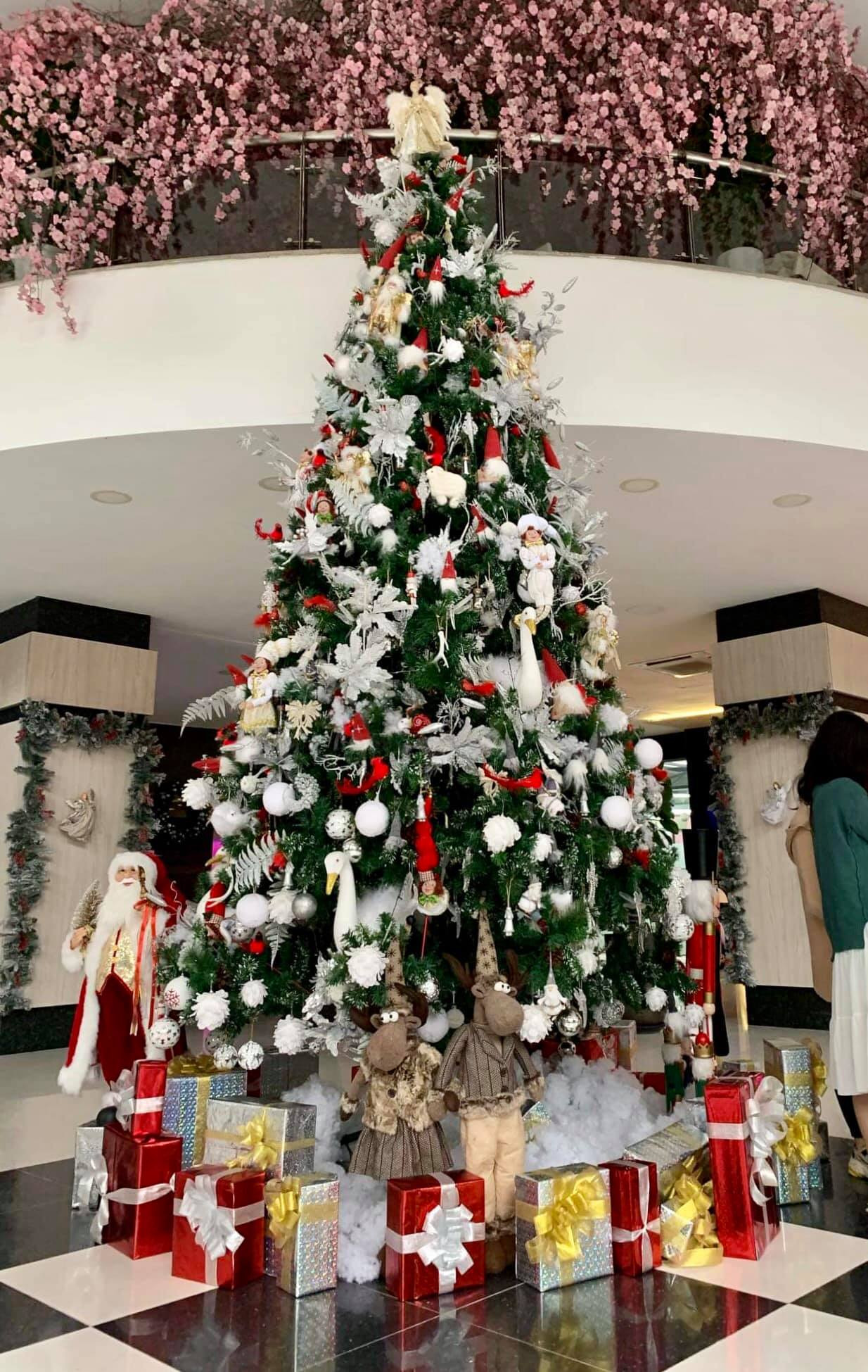 Hà Nội: Đại học Thăng Long có cây thông “siêu to khổng lồ” để sinh viên check-in mùa Noel ảnh 5