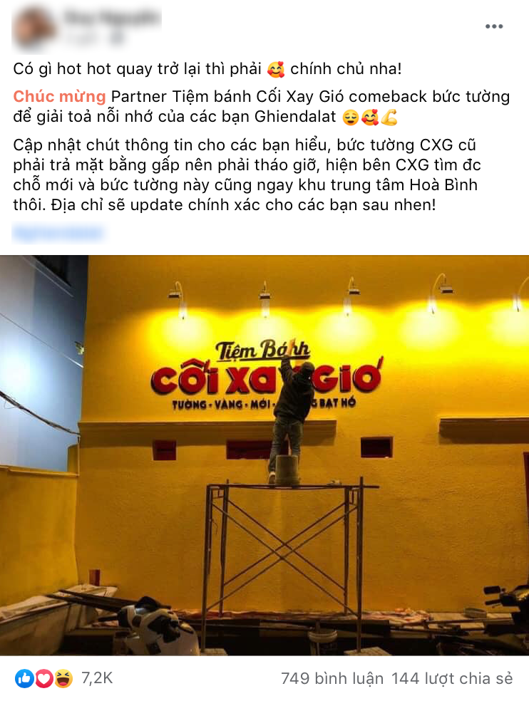 Tin vui: Bức tường vàng “Tiệm Bánh Cối Xay Gió” sắp trở lại, địa điểm ngay gần chỗ cũ ảnh 2