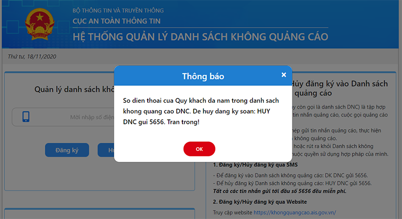 Cách chặn cuộc gọi và tin nhắn rác trên website của Cục An Toàn Thông Tin, bạn biết chưa? ảnh 5