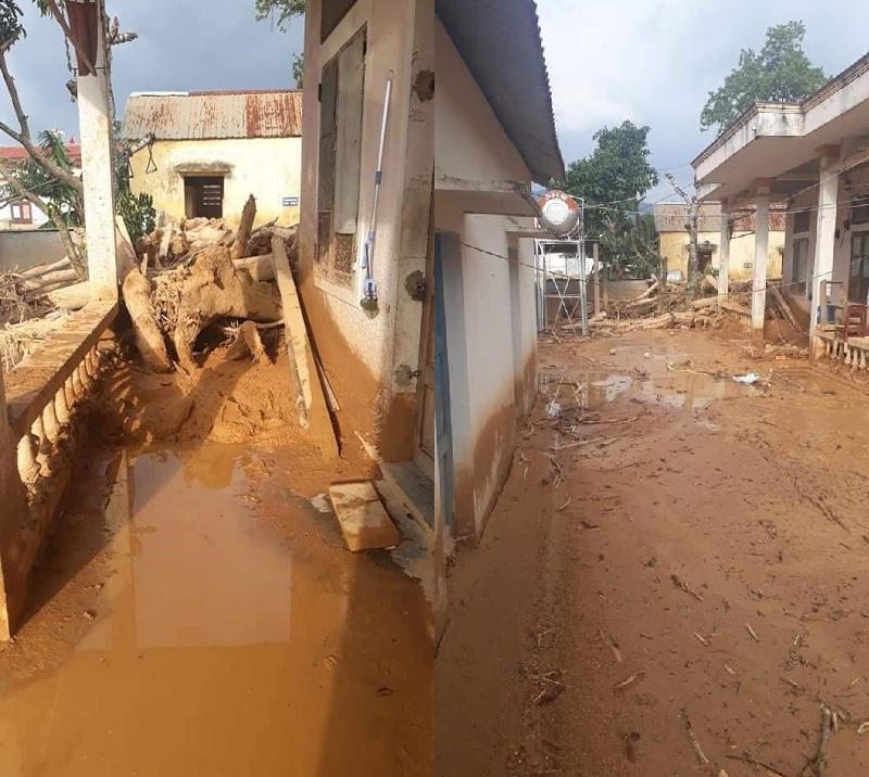 Trường học ở Quảng Trị ngập trong bùn đất dày 1m, học sinh không thể đến trường gần 3 tuần ảnh 4