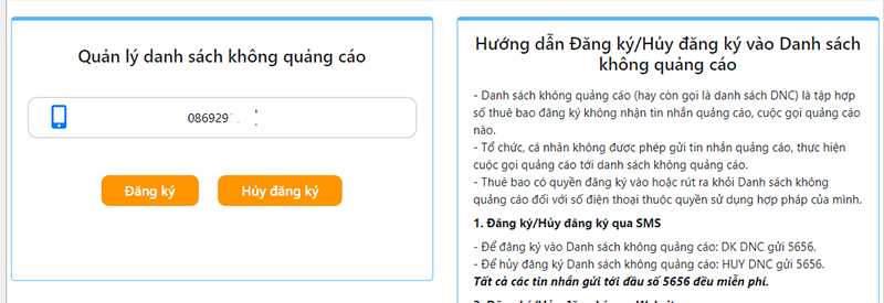 Cách chặn cuộc gọi và tin nhắn rác trên website của Cục An Toàn Thông Tin, bạn biết chưa? ảnh 2