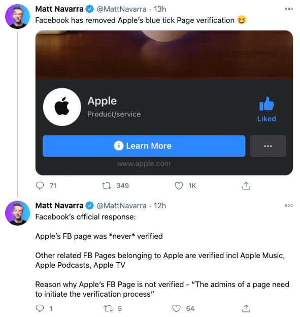 Chuyện Facebook gỡ “tick xanh” fanpage của Apple: Thực chất Apple chưa từng có tick xanh! ảnh 3