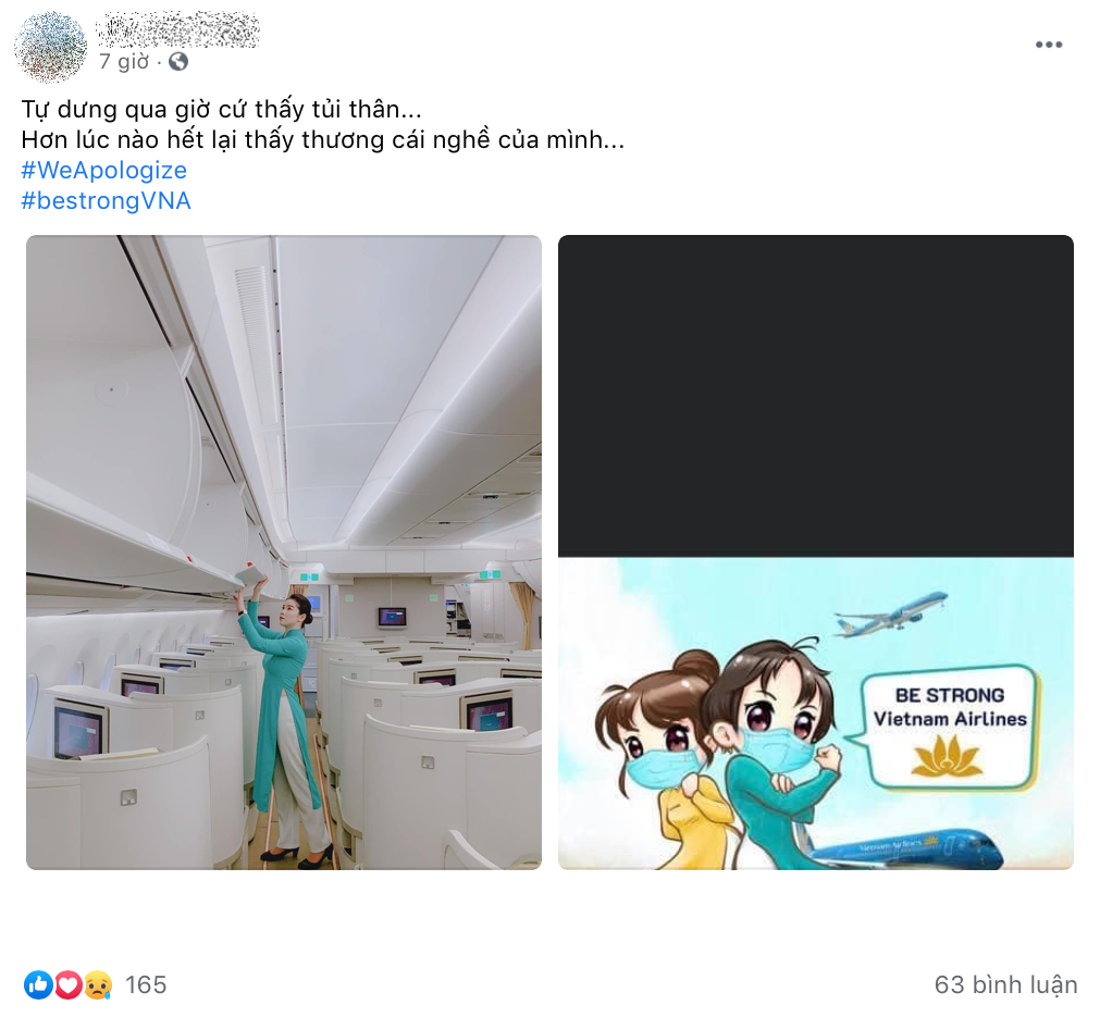 Hàng loạt tiếp viên của Vietnam Airlines đăng hashtag xin lỗi, mong được đối xử văn minh ảnh 3