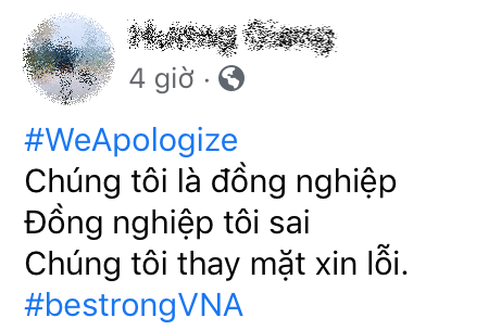 Hàng loạt tiếp viên của Vietnam Airlines đăng hashtag xin lỗi, mong được đối xử văn minh ảnh 7