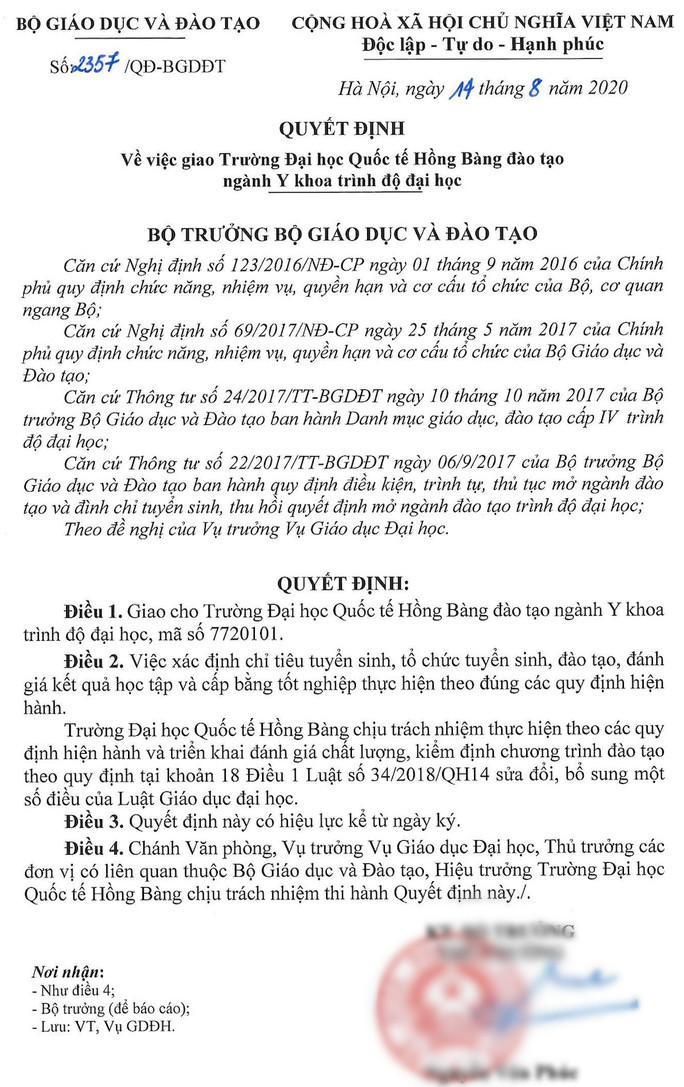 Tin được không: Học phí ngành Y khoa của Đại học Quốc tế Hồng Bàng lên đến 1,1 tỷ đồng? ảnh 1