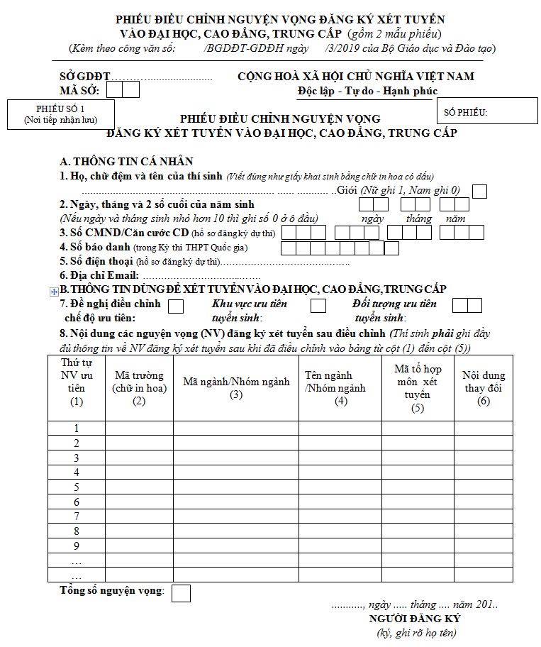 Khi điều chỉnh nguyện vọng xét tuyển Đại học năm 2020, thí sinh cần lưu ý điều gì? ảnh 2