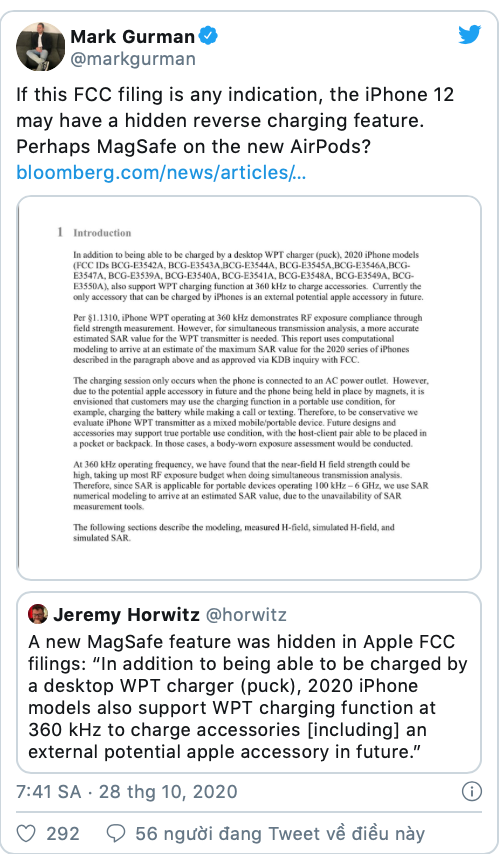 Thật bất ngờ: Các mẫu iPhone 12 có thể hỗ trợ sạc ngược không dây cho các phụ kiện Apple? ảnh 2