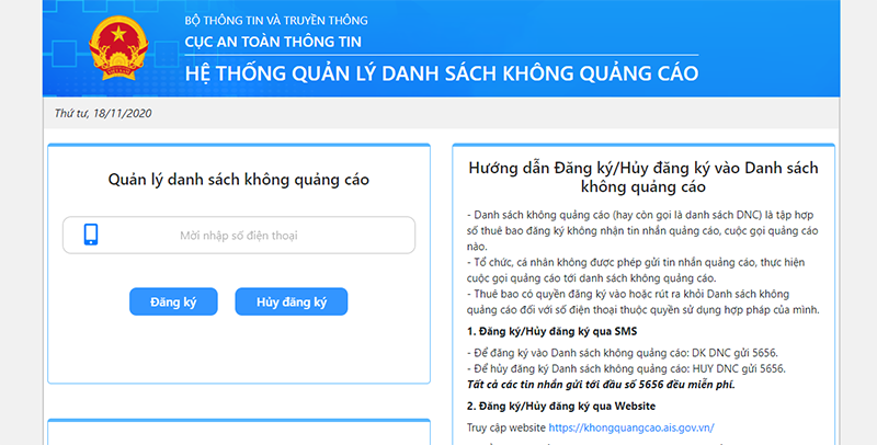 Cách chặn cuộc gọi và tin nhắn rác trên website của Cục An Toàn Thông Tin, bạn biết chưa? ảnh 1