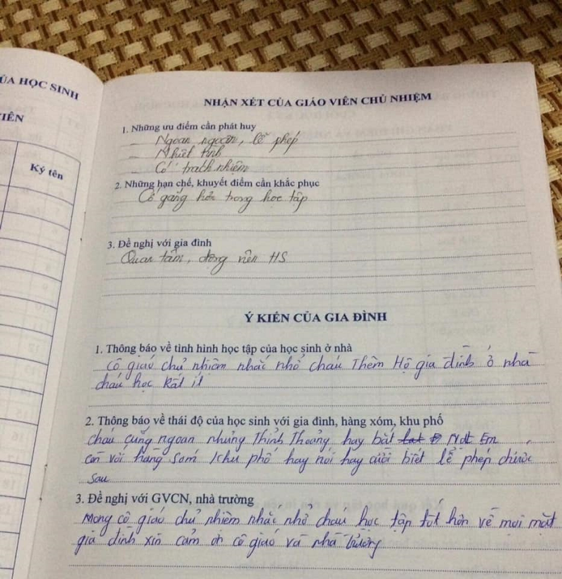 Không chỉ thầy cô ghi sổ liên lạc mới gây sốt, nhận xét của phụ huynh cũng cực bá đạo ảnh 3