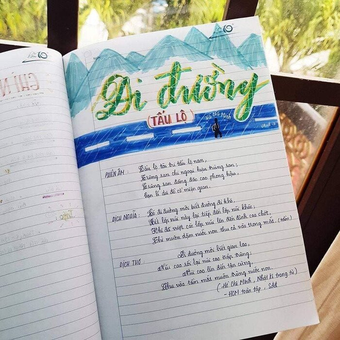 Cuốn vở Ngữ văn được trang trí đầy màu sắc, nhìn vào là muốn học bài ngay! ảnh 10