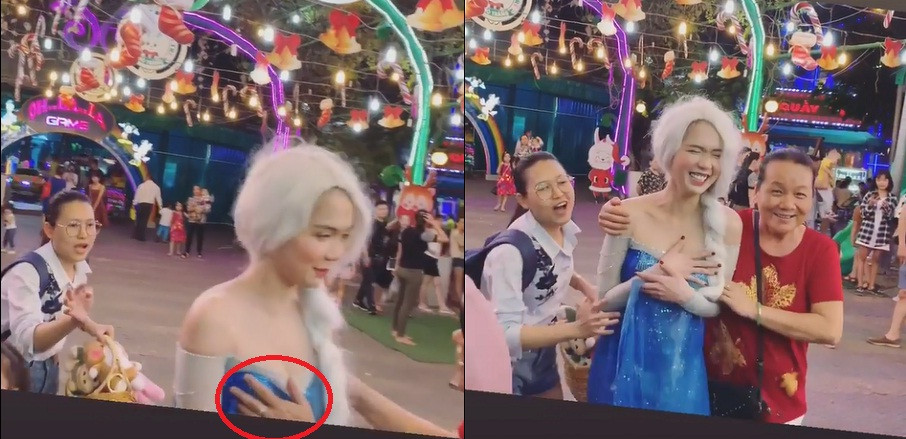 Hoá thân thành ‘Nữ hoàng băng giá’, Ngọc Trinh bị động chạm vòng một ảnh 1