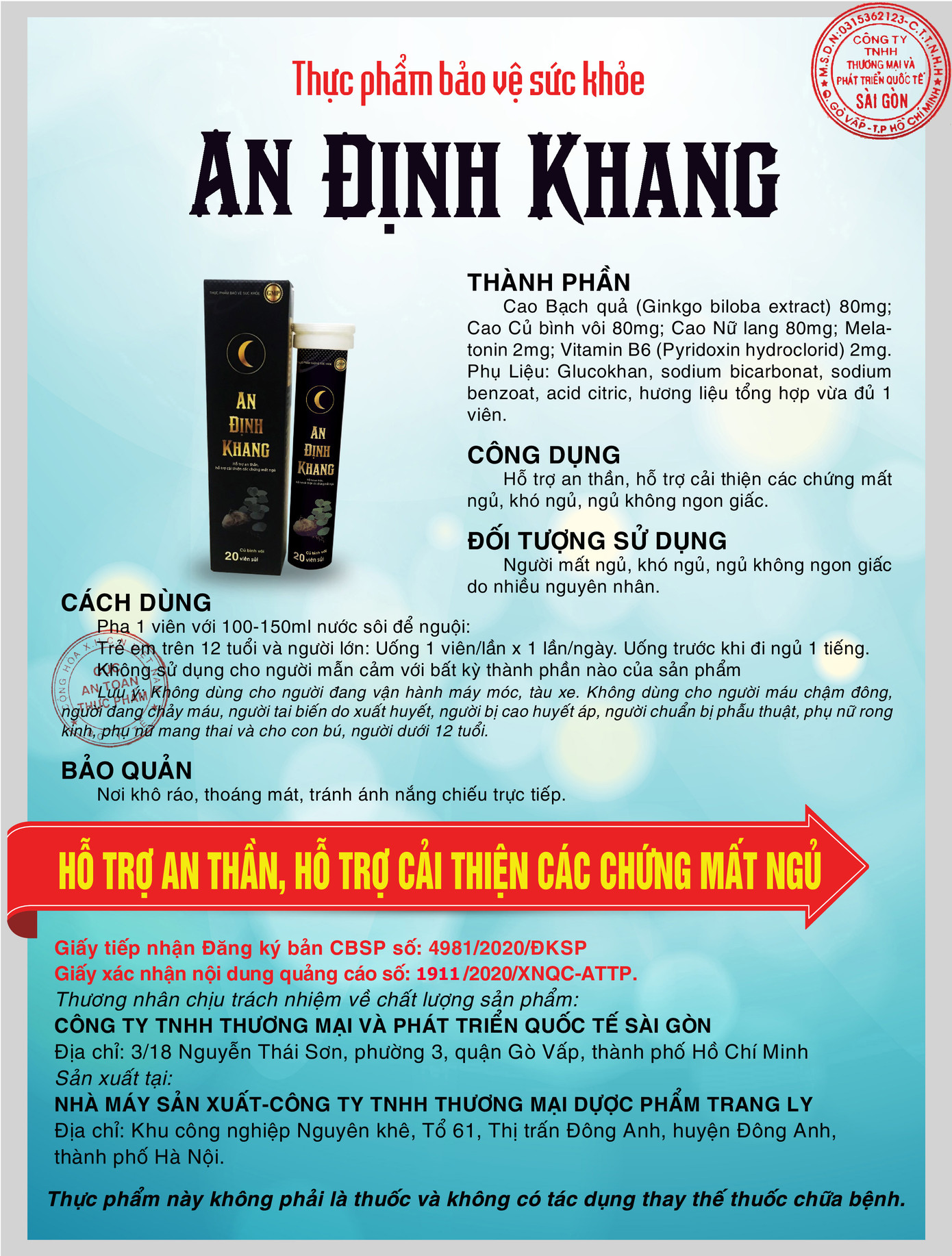 TPBVSK An Định Khang giải pháp giúp ngủ ngon, tròn giấc ảnh 2