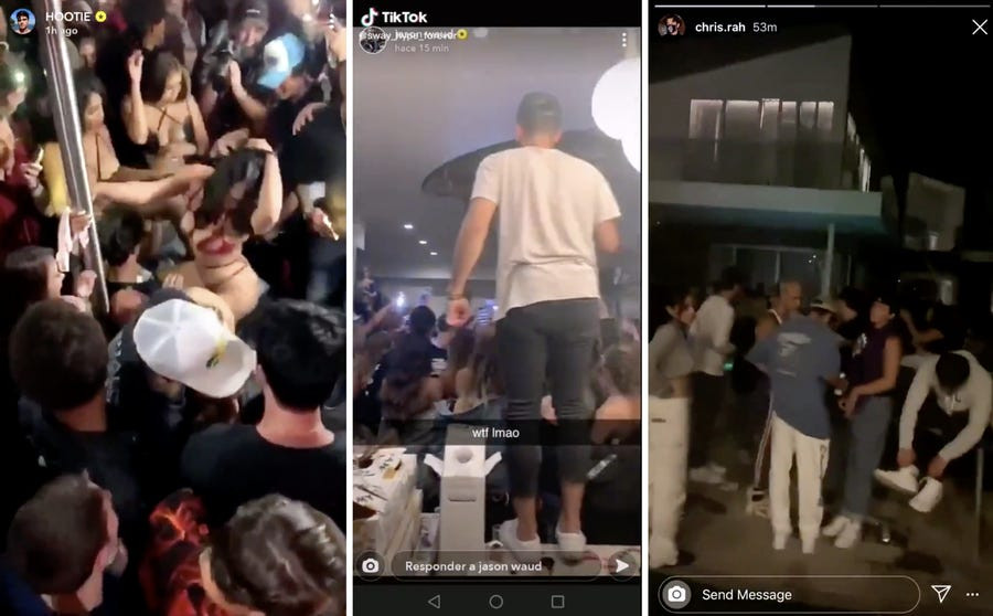 Nhiều 'sao' mạng xã hội tiệc tùng thâu đêm bất chấp COVID-19 ảnh 1