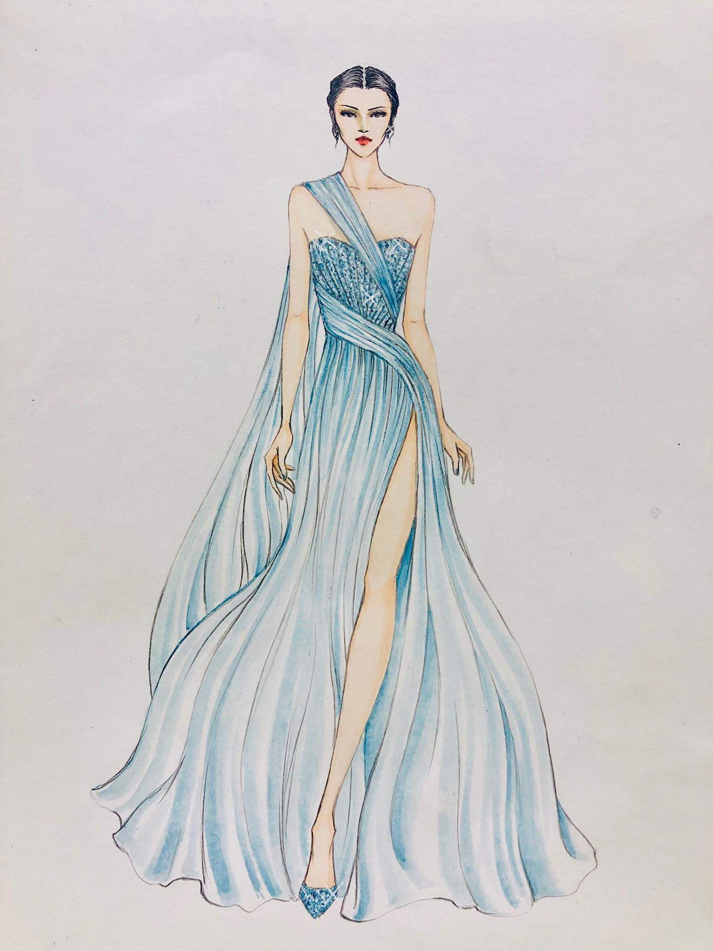 Lương Thuỳ Linh mặc váy xẻ khoe chân dài 'trứ danh' 1m22 ở phần thi Top Model ảnh 2