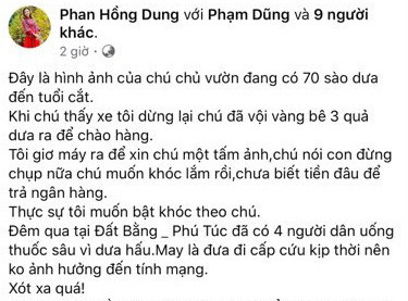 Bị công an xử phạt vì hoang tin 4 người tự tử 'vì dưa' ảnh 1