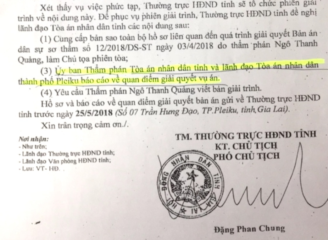 Lãnh đạo HĐND tỉnh Gia Lai thanh minh việc 'can thiệp' án trăm tỷ ảnh 1