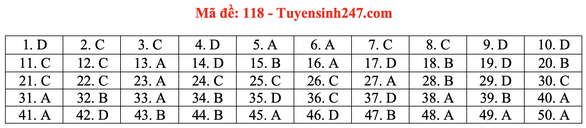 Gợi ý đầy đủ 24 mã đề Toán thi tốt nghiệp THPT ảnh 23