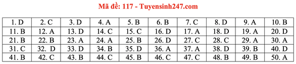 Gợi ý đầy đủ 24 mã đề Toán thi tốt nghiệp THPT ảnh 22