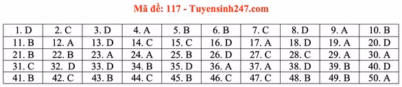 Gợi ý đầy đủ 24 mã đề Toán thi tốt nghiệp THPT ảnh 22