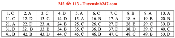 Gợi ý đầy đủ 24 mã đề Toán thi tốt nghiệp THPT ảnh 18