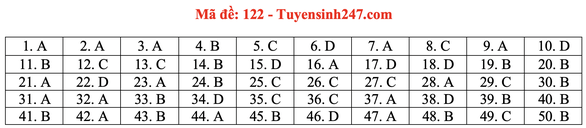 Gợi ý đầy đủ 24 mã đề Toán thi tốt nghiệp THPT ảnh 26