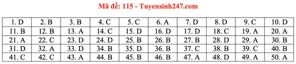 Gợi ý đầy đủ 24 mã đề Toán thi tốt nghiệp THPT ảnh 20