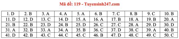Gợi ý đầy đủ 24 mã đề Toán thi tốt nghiệp THPT ảnh 24