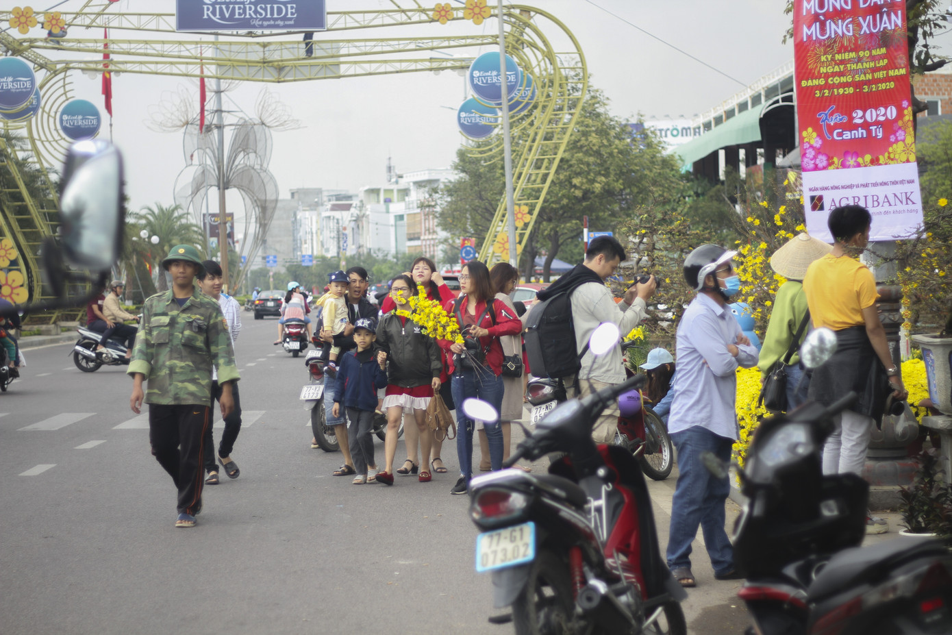 Người dân Bình Định nô nức đi chợ hoa Tết ảnh 1