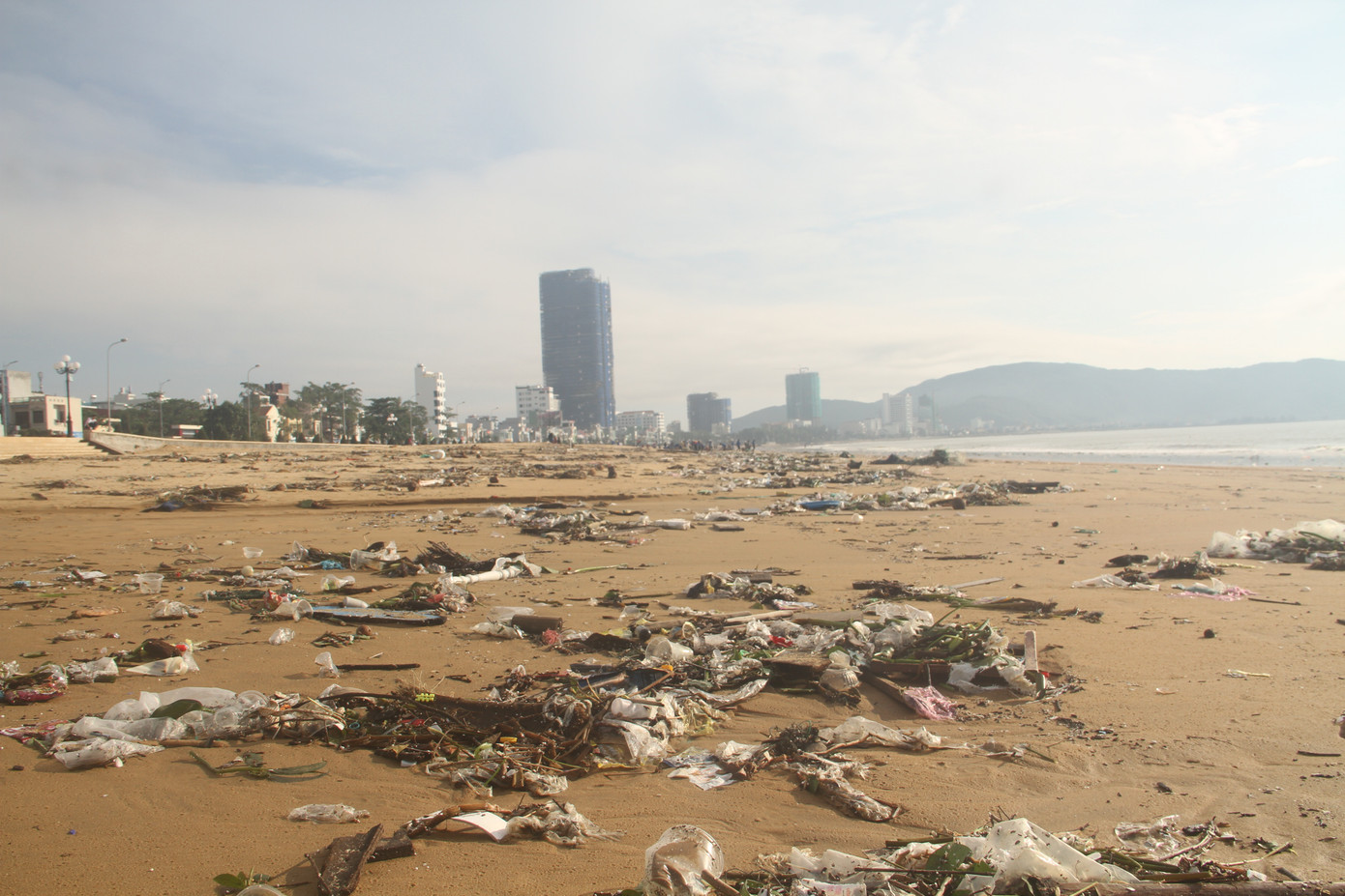 Tuổi trẻ Bình Định ra quân làm sạch bờ biển sau bão ảnh 1