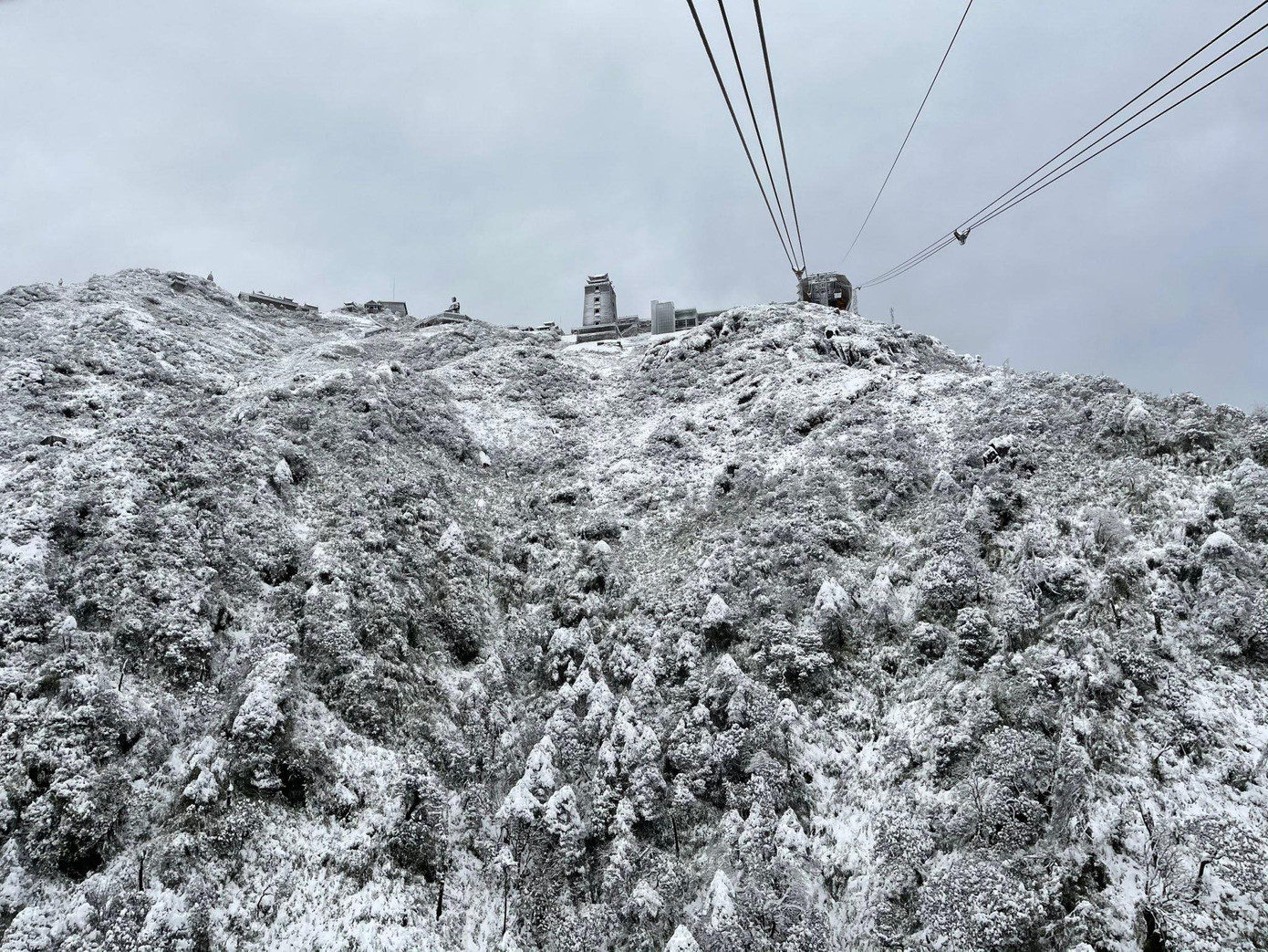 Ngắm tuyết trắng muốt phủ dày tới 60cm trên đỉnh Fansipan ảnh 7