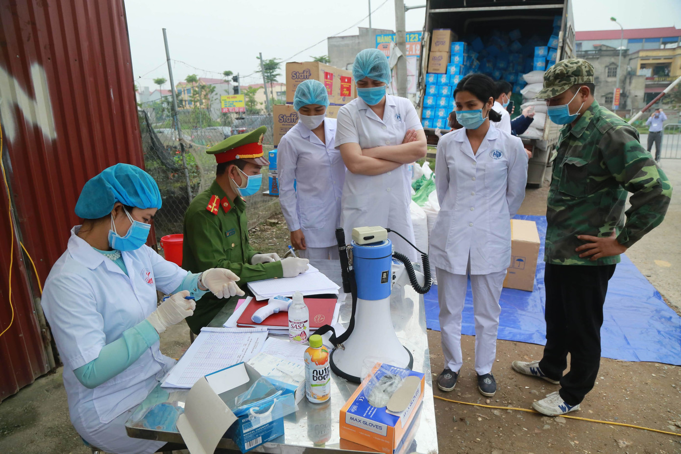 Hạ Lôi xịt khử trùng từng mớ rau, con gà ngày cách ly ảnh 11