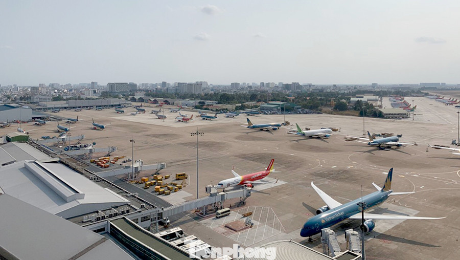 Máy bay đỗ la liệt sân bay Nội Bài, Tân Sơn Nhất do dịch COVID-19 ảnh 3
