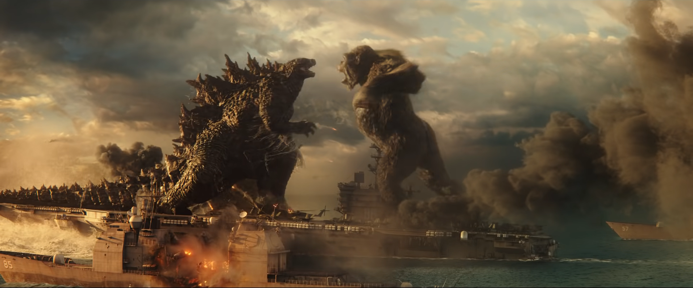 Trận đánh nhau kinh hoàng giữa 2 siêu quái thú ngay giữa đại dương cực kỳ mãn nhãn. Godzilla và King Kong đối đầu khốc liệt trong trailer mới: Quái vật nào mạnh hơn? ảnh 1
