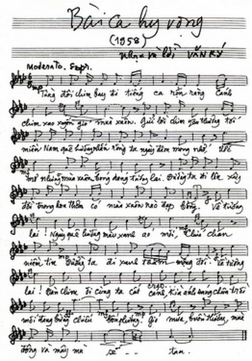 Những chuyện bất ngờ và thú vị về 'Bài ca hy vọng' và nhạc sĩ Văn Ký ảnh 2