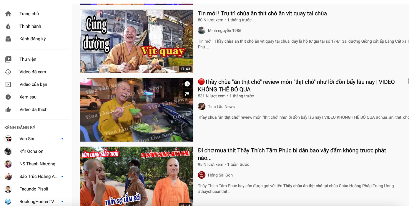 Quay nội dung 'thầy chùa ăn thịt chó', nhiều YouTuber bị công an mời lên làm việc ảnh 1