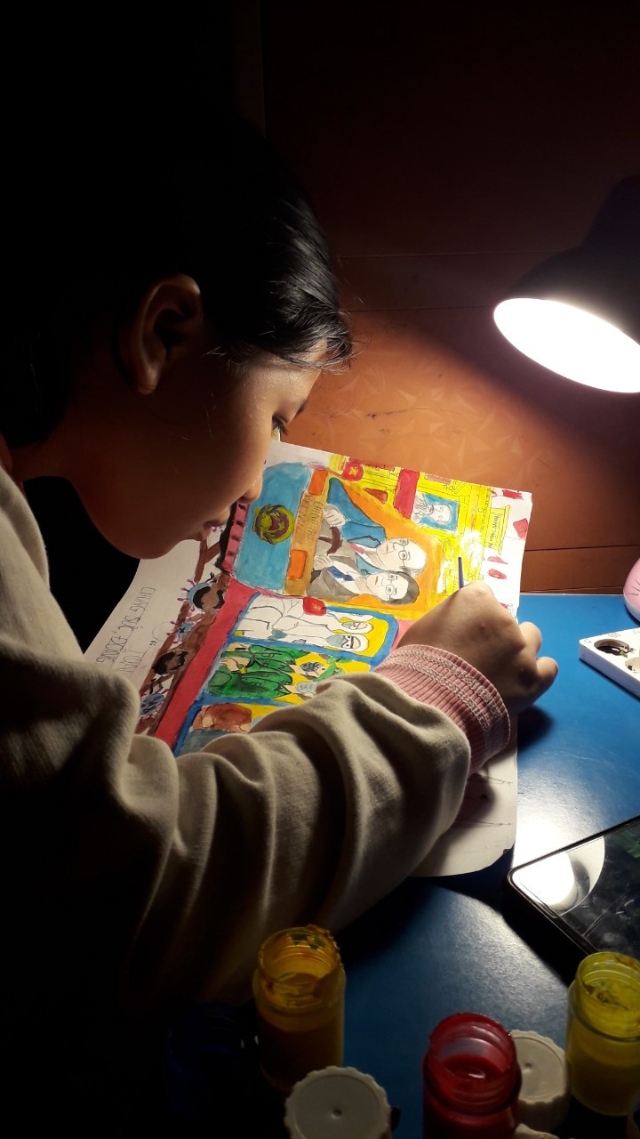 ‘Chuyến tàu Việt Nam đẩy lùi COVID-19’ đạt giải Đặc biệt cuộc thi vẽ tranh thiếu nhi ảnh 2