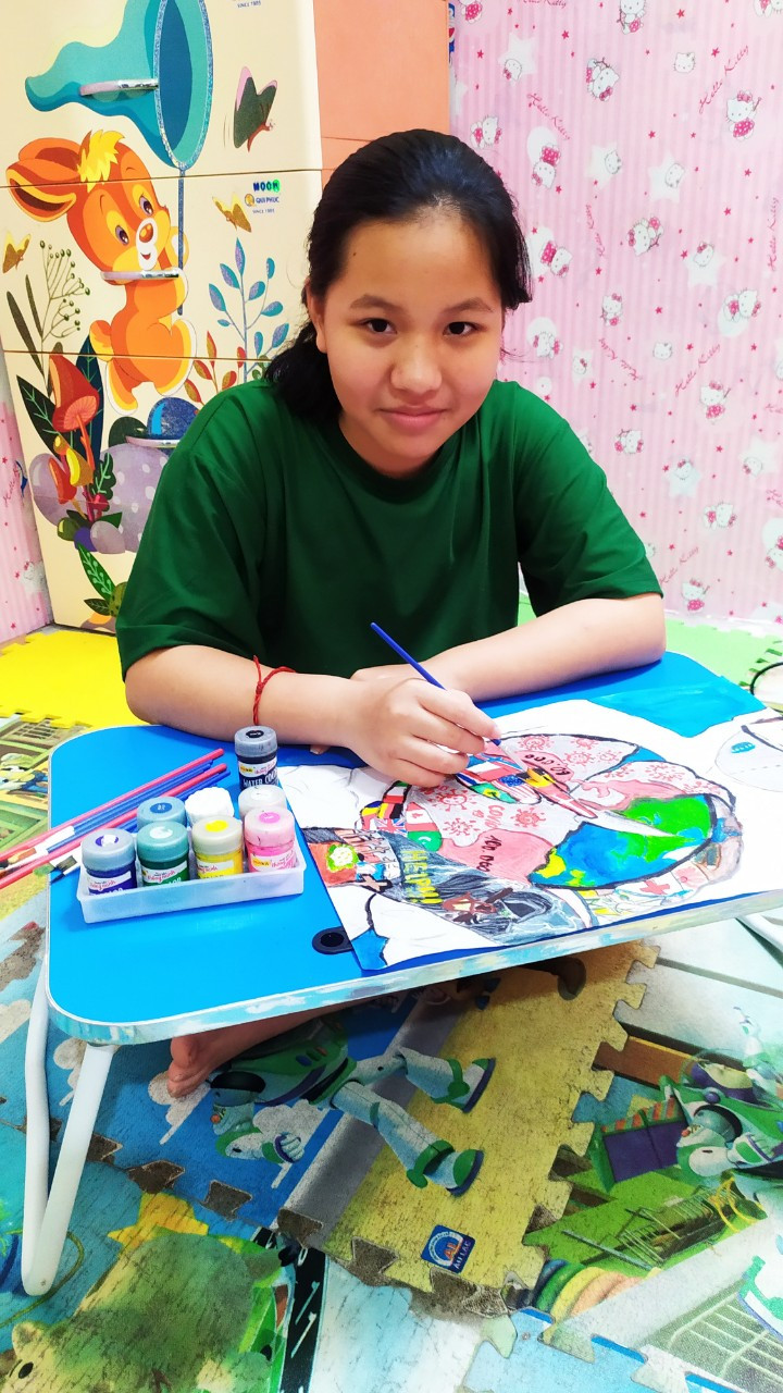 ‘Chuyến tàu Việt Nam đẩy lùi COVID-19’ đạt giải Đặc biệt cuộc thi vẽ tranh thiếu nhi ảnh 1