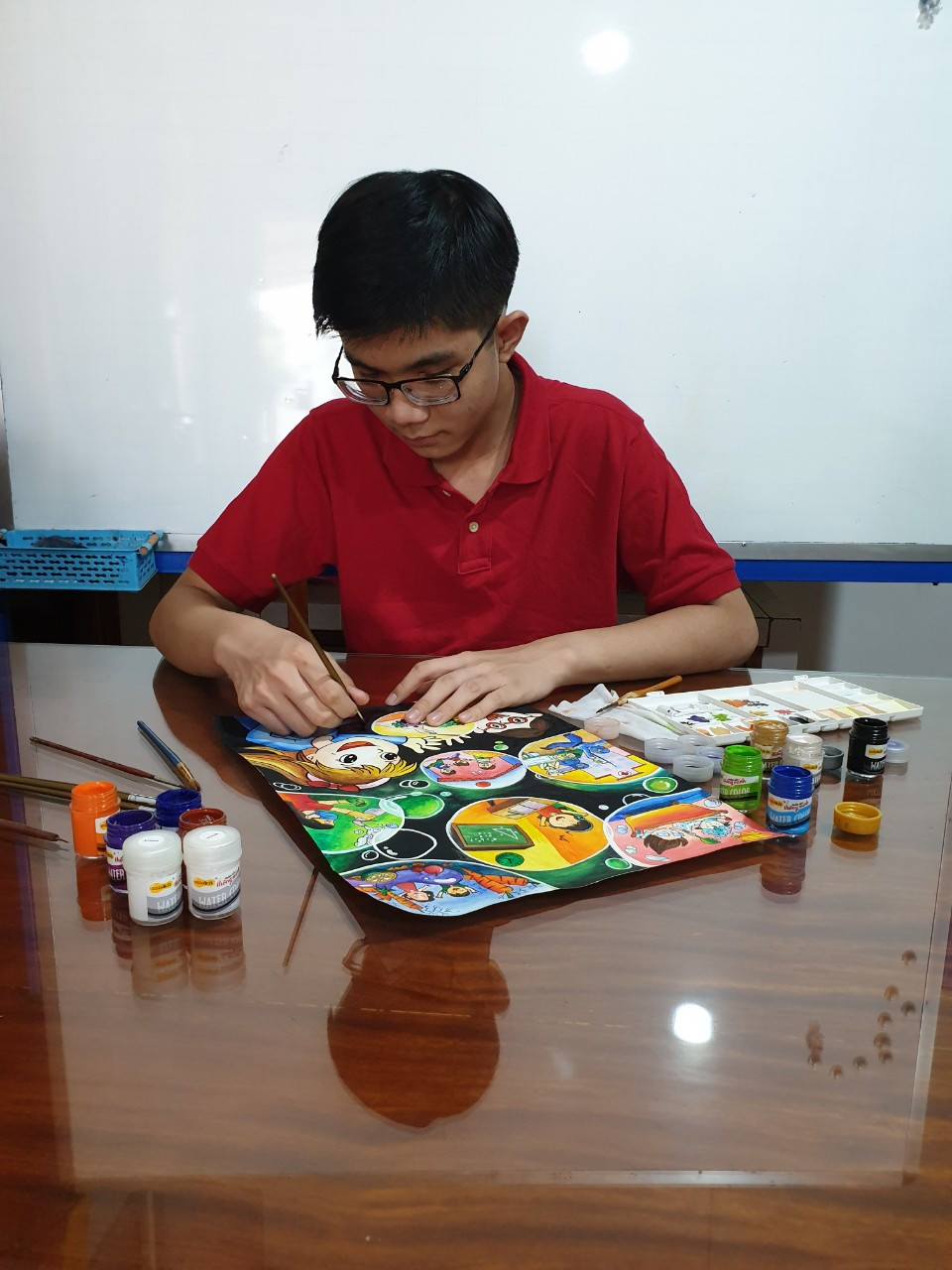 Ấn tượng hàng ngàn tranh vẽ, bài viết của thiếu nhi về phòng chống COVID -19 ảnh 5